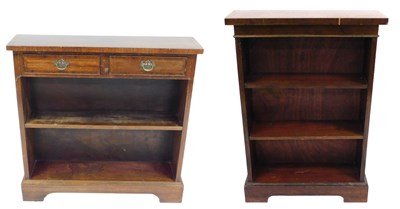 Lot 706 - A Georgian style mahogany open bookcase, with...
