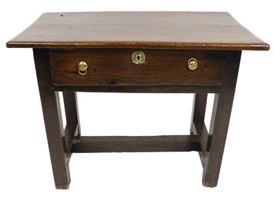 Lot 707 - A 19thC oak country style side table, with a...