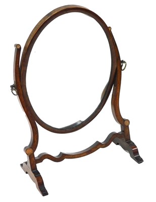 Lot 711 - An Edwardian mahogany swing frame toilet...