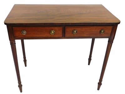 Lot 712 - A Georgian style mahogany side table, with two...