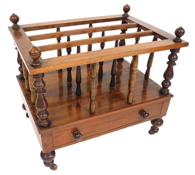 Lot 716 - A Victorian mahogany Canterbury, of three...