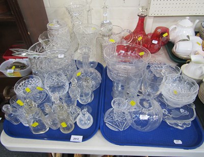 Lot 2012 - Glassware, including cut glass, decanters...