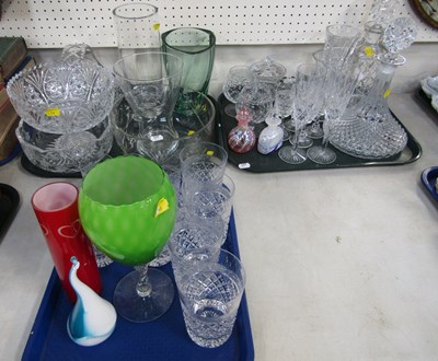Lot 2015 - Glassware, including perfume bottles, brandy...