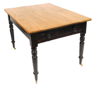 Lot 673 - A Victorian pine and painted pine kitchen...