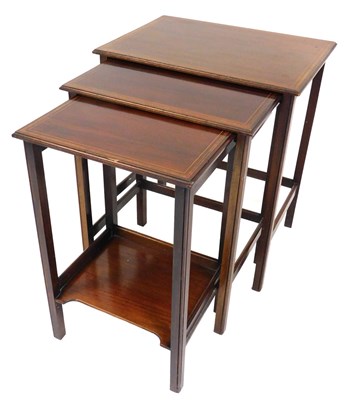 Lot 675 - An Edwardian mahogany nest of occasional...
