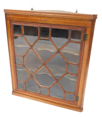 Lot 680 - An Edwardian mahogany hanging corner...