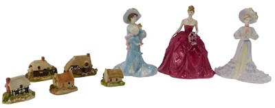 Lot 53 - Three Coalport porcelain figures, modelled as...
