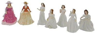Lot 70 - Seven Royal Doulton porcelain figures,...