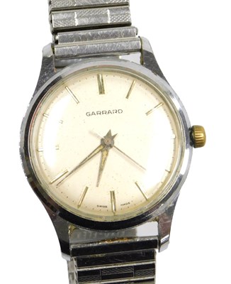 Lot 548 - A Garrard stainless steel cased gentleman's...