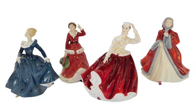 Lot 112 - Four Royal Doulton porcelain figures, modelled...