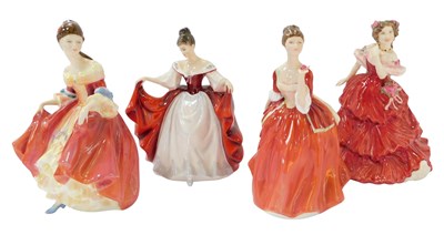 Lot 116 - Four Royal Doulton porcelain figures, modelled...