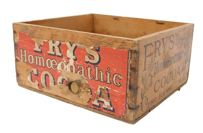 Lot 123 - A Fry's Homoeopathic Cocoa wooden advertising...