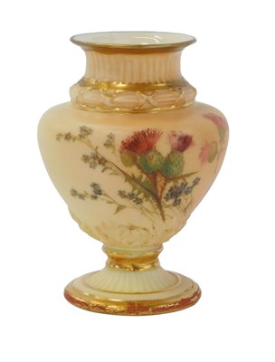 Lot 138 - A Royal Worcester blush porcelain vase,...