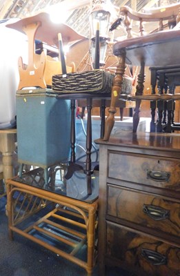 Lot 1021 - A group of furniture, comprising a lantern, a...