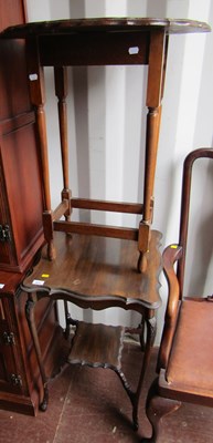Lot 1075 - Two occasional tables, one in square form, the...