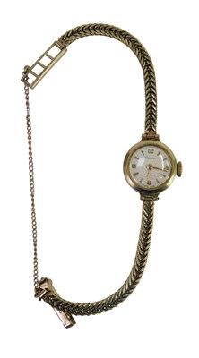 Lot 355 - A 9ct gold Godax lady's wristwatch, with a...