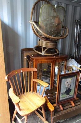 Lot 1082 - Furniture including a walnut veneered display...