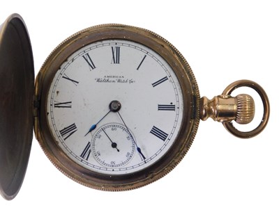 Lot 401 - A Waltham gold-plated Hunter pocket watch, The...