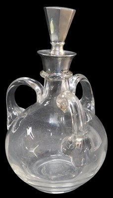 Lot 419 - An Edward VII glass and silver mounted...