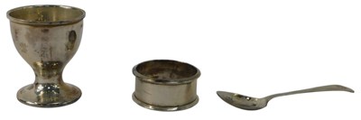 Lot 421 - A George V silver christening set, comprising...