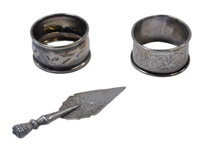 Lot 430 - A Victorian silver miniature trowel, with a...