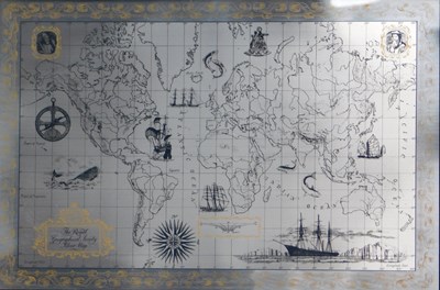 Lot 240 - A Royal Geographical Society silver map,...