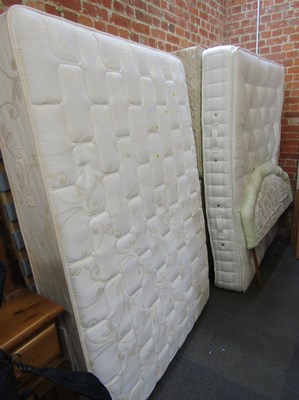 Lot 1050 - A double bed base and mattress, a king-size...