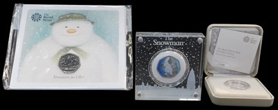 Lot 453 - The Royal Mint The Snowman 2018 UK fifty pence...