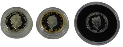 Lot 460 - Three silver proof coins, comprising Royal...