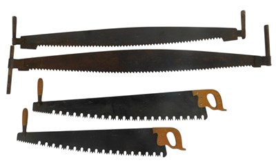 Lot 230 - Four cross cut saws.