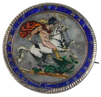 Lot 465 - A Georgian silver and enamelled crown, with...
