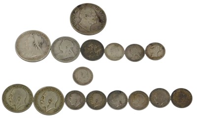 Lot 468 - A group of silver coinage, to include...