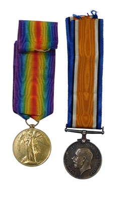 Lot 483 - Two World War I medals, comprising the 1914-18...