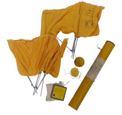 Lot 305 - A World War II Gibson Girl dinghy rescue kite,...