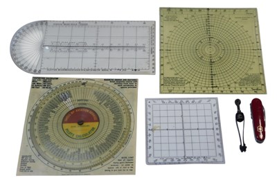 Lot 306 - A group of aviation navigational related items,...