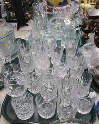 Lot 2050 - Glassware, cut glassware including large vases,...