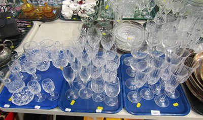 Lot 2051 - Glassware, including small champagne glasses,...