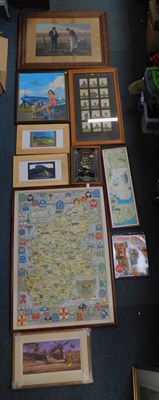 Lot 2071 - Pictures and prints, approx seven, including...