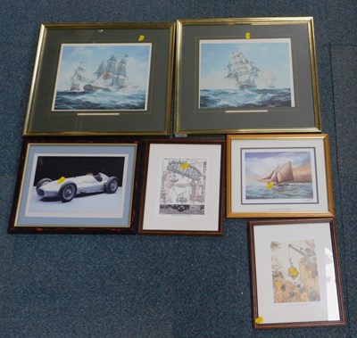 Lot 2080 - Pictures and prints, including marine scenes.