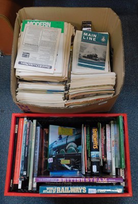 Lot 2083 - Books and magazines relating to railways and...