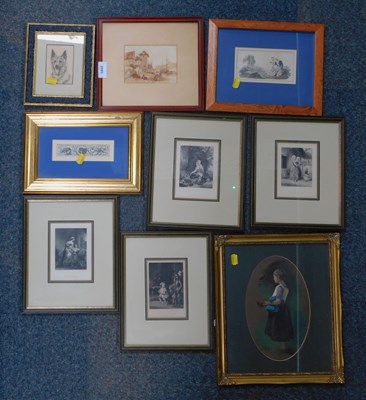 Lot 2095 - Pictures and prints, including animals,...