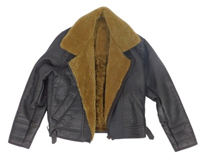 Lot 321 - A leather and sheepskin aviation type jacket,...