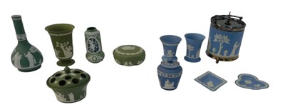 Lot 243 - A group of Wedgwood Jasperware, green and pale...