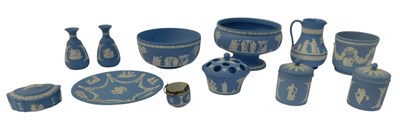 Lot 244 - A group of Wedgwood pale blue Jasperware, to...