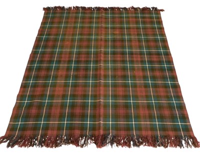 Lot 751 - A Scottish tartan rug, or throw, 160cm x 140cm....