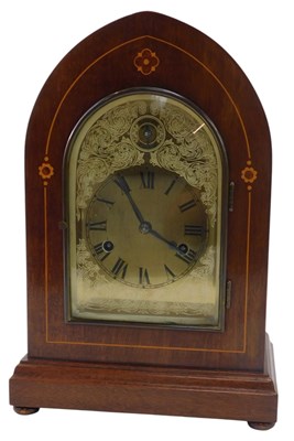Lot 273 - An Edwardian mahogany and boxwood line inlaid...