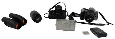 Lot 277 - A group of cameras, to include, a Canon EOS...
