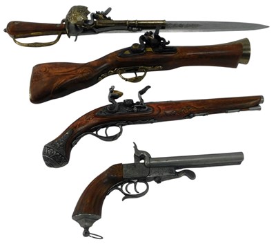 Lot 278 - A group of replica weaponry, to include a...