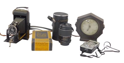 Lot 281 - A Kodak Six-20 Junior folding camera, together...