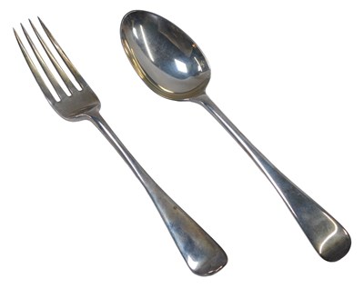 Lot 414A - A late Victorian silver Old English pattern...